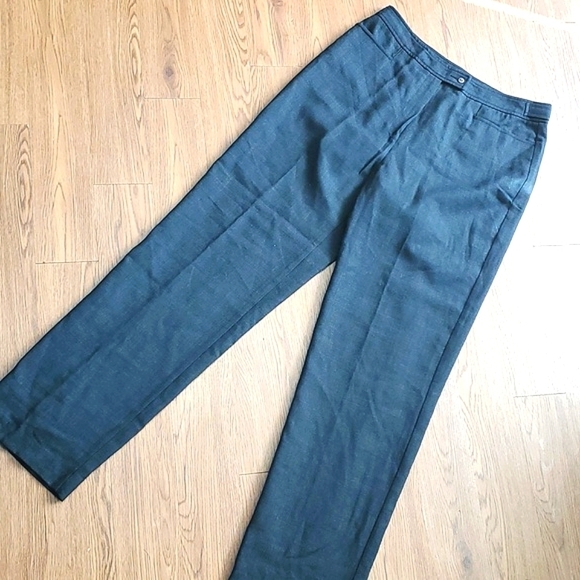 Bianca Nygard 75% Wool Blend Pleated Charcoal Gray Womens Dress Pants Sz 12 Tall - Picture 11 of 15